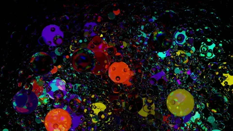 3D render word Light, made of glowing and iridescent balls in the dark. Stock Footage 237006457