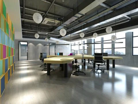 3D Render of Working Space Illustrazione stock