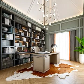 3D Render of Working Space 스톡 일러스트
