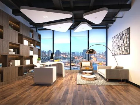 3D Render of Working Space Illustrazione stock