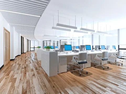3D Render of Working Space Illustrazione stock