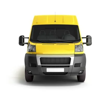 3d render of Yellow Delivery Van Icon Illustrazione stock