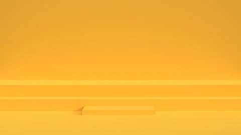 3d render yellow empty stage concept design, empty space for product Stock Illustration