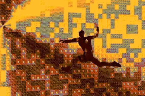 3d render  young modern business man data concept image イラスト素材