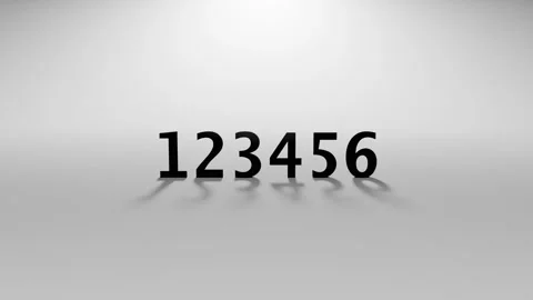3D Rendered 12345678 Text Animation with Typing Effect and Blinking Cursor Stock-Footage 315101616