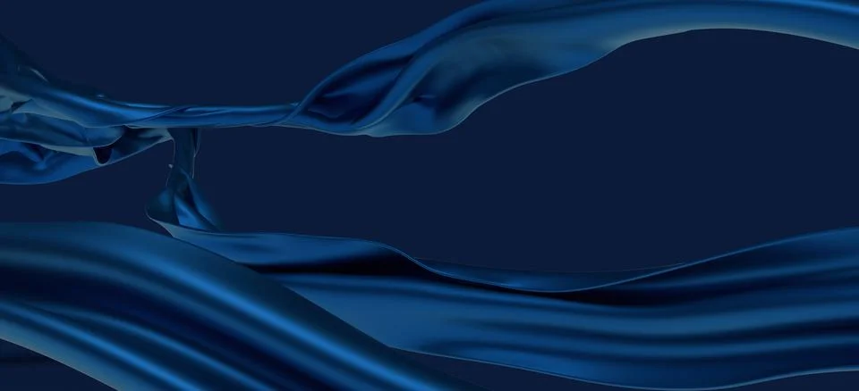 3d rendered Abstract blue wave pattern, illustration イラスト素材