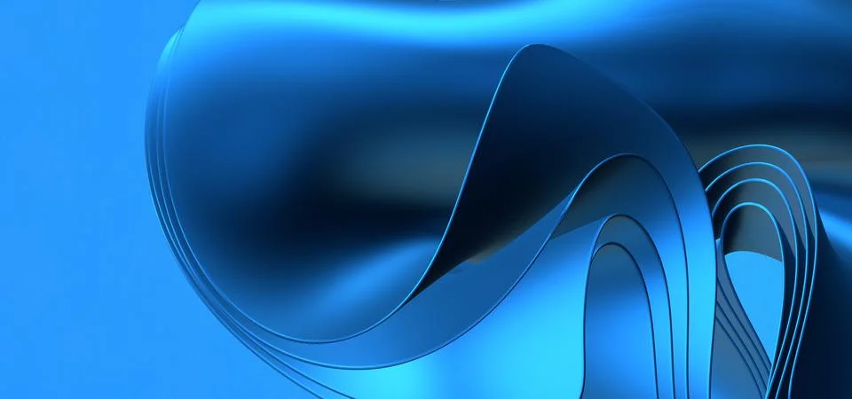 3d rendered Abstract blue wave pattern, illustration イラスト素材