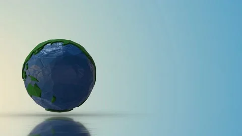3d rendered Abstract clay globe background video loop. Creative minimal globe Stock Footage 152083795