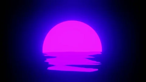 3D rendered abstract moon shaped ultra violet trending  reflection Stock Footage 111215317