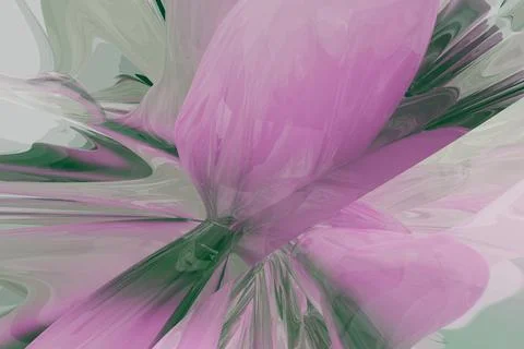 3d rendered abstract pastel green and pink pattern Stock Illustration