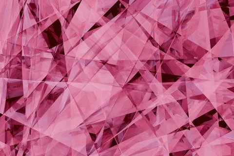 3d rendered abstract pink glass shards Stock Illustration