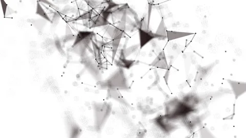 3D rendered abstract plexus geometry with lines and dots. Vídeo Stock 264301776