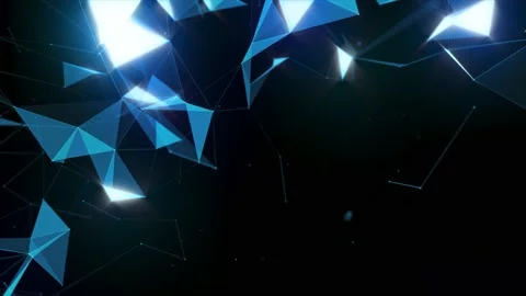 3D Rendered Abstract Plexus Shapes Loopable Sequence. Business glow baclground Stock Footage 188319125