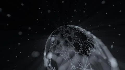 3d rendered abstract plexus shapes. Web concept. Digita and technology Stock Illustration