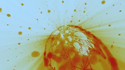 3d rendered abstract plexus shapes. Web concept. Digita and technology Stock Illustration