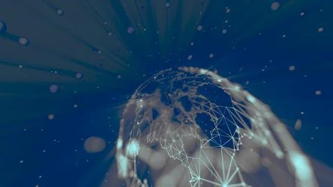 3d rendered abstract plexus shapes. Web concept. Digita and technology Illustrazione stock