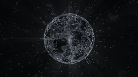 3d rendered abstract plexus shapes. Web concept. Digita and technology Stock Illustration