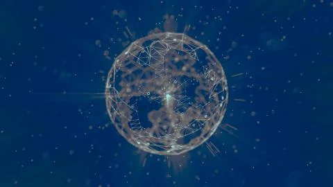 3d rendered abstract plexus shapes. Web concept. Digita and technology Stock Illustration