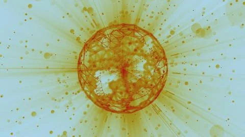 3d rendered abstract plexus shapes. Web concept. Digita and technology Stock Illustration