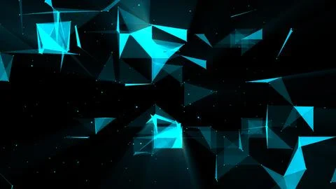 3d rendered abstract plexus shapes. Stock Illustration