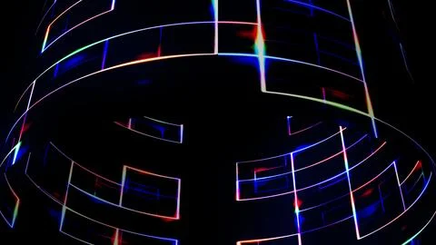 3d rendered abstract plexus shapes. Stock Illustration