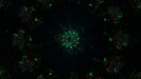 3d rendered abstract plexus shapes. Stock Illustration