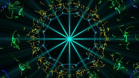 3d rendered abstract plexus shapes. Stock Illustration