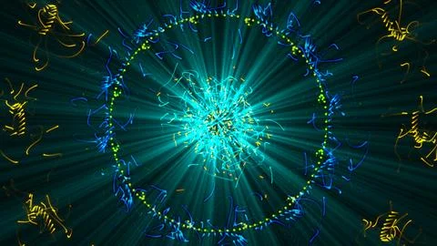 3d rendered abstract plexus shapes. Stock Illustration