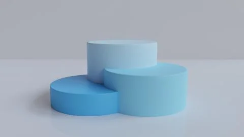 3d rendered abstract podium background Stock Photos