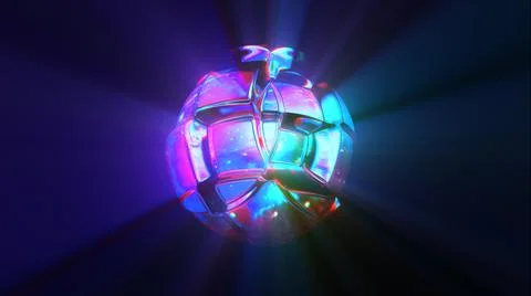 3d rendered abstract shape with detailed reflection and dispersion. Stock Illustration