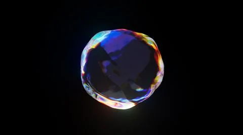 3d rendered abstract sphere with detailed reflection and dispersion. Stockillustratie