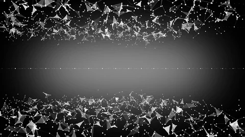 3d rendered abstract surface made of connected triangle shapes with depth of Video stock 123495778