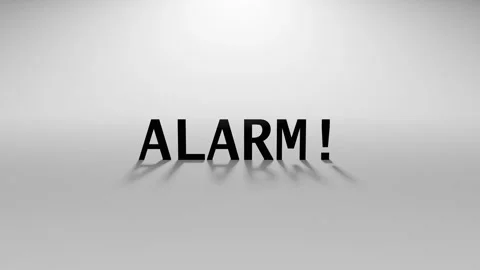 3D Rendered alarm Text Animation with Typing Effect and Blinking Cursor Minimal 스톡 동영상 315101065