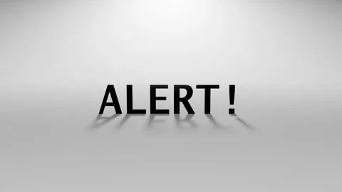 3D Rendered alert Text Animation with Typing Effect and Blinking Cursor Minimal Stock Footage 315101063