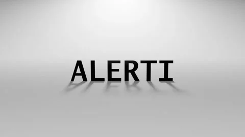 3D Rendered alerting Text Animation with Typing Effect and Blinking Cursor 스톡 동영상 315101068