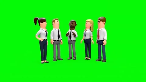 3D Rendered Animated Scene Of Diverse Cartoon Businesses People Having Grou.. Vidéo 266883306