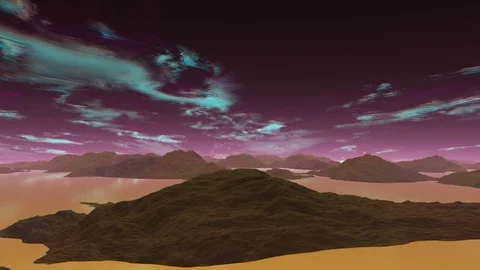 3D rendered Animation of a Alien World Video stock 98950258