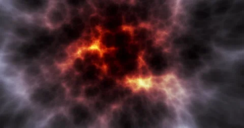 3D rendered animation of fiery cloud space Stock Footage 220087906