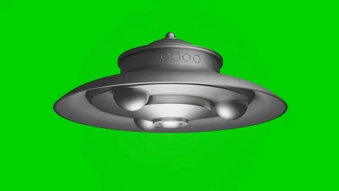 3D Rendered Animation Of Flying Saucers On Green Screen Stock Footage 171128060