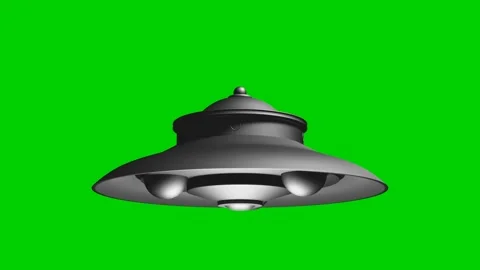 3D Rendered Animation Of Flying Saucers On Green Screen Stock Footage 171128062