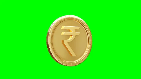 3D rendered animation of a gold coin with Rupee symbol. Stock Footage 270485545
