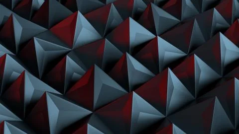 3d rendered background with extrude of primitives on randomly displacement pl Stock Illustration