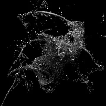 3d rendered background with a lot of particles. Spheres are forming abstract  Stock Illustration