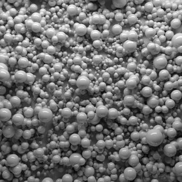 3d rendered background with a lot of spheres. Spheres with random size and he Stock Illustration