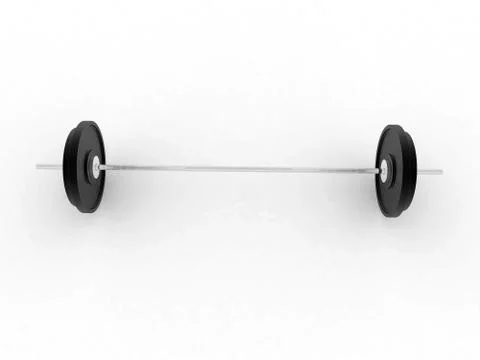 3D Rendered Barbells Stock Illustration