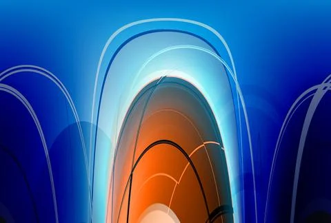 3d rendered blue graphical abstract background with waving lines Illustrazione stock