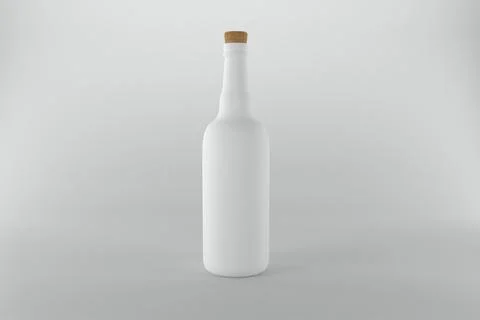 3D Rendered Bottles Mockup Template Stock Illustration