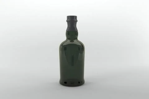 3D Rendered Bottles Mockup Template Stock Illustration