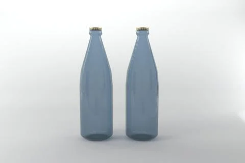3D Rendered Bottles Mockup Template Stock Illustration
