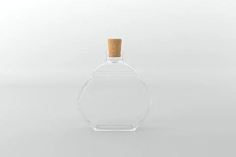 3D Rendered Bottles Mockup Template Stock Illustration
